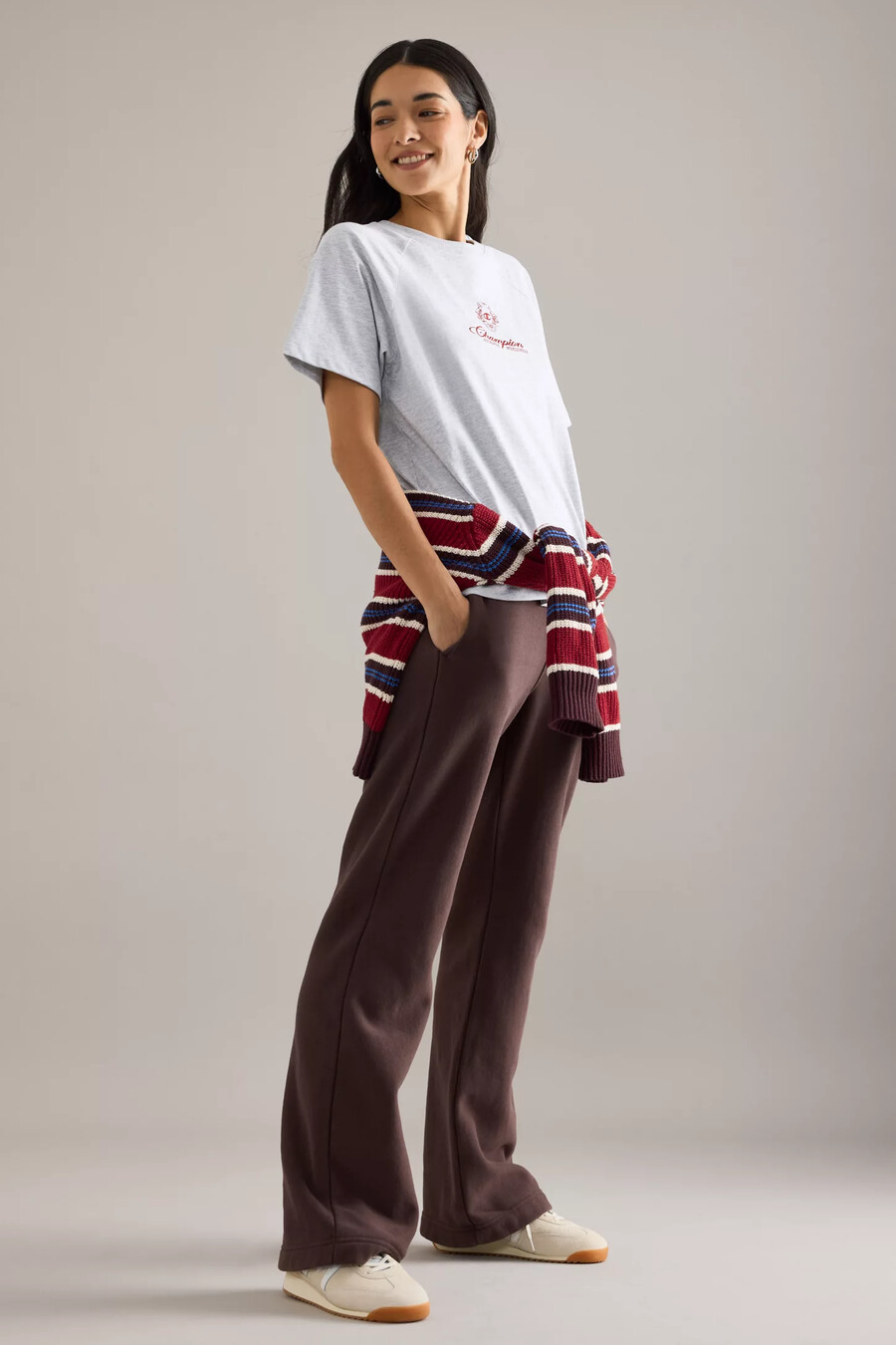 champion embroidered raglan-sleeve t-shirt