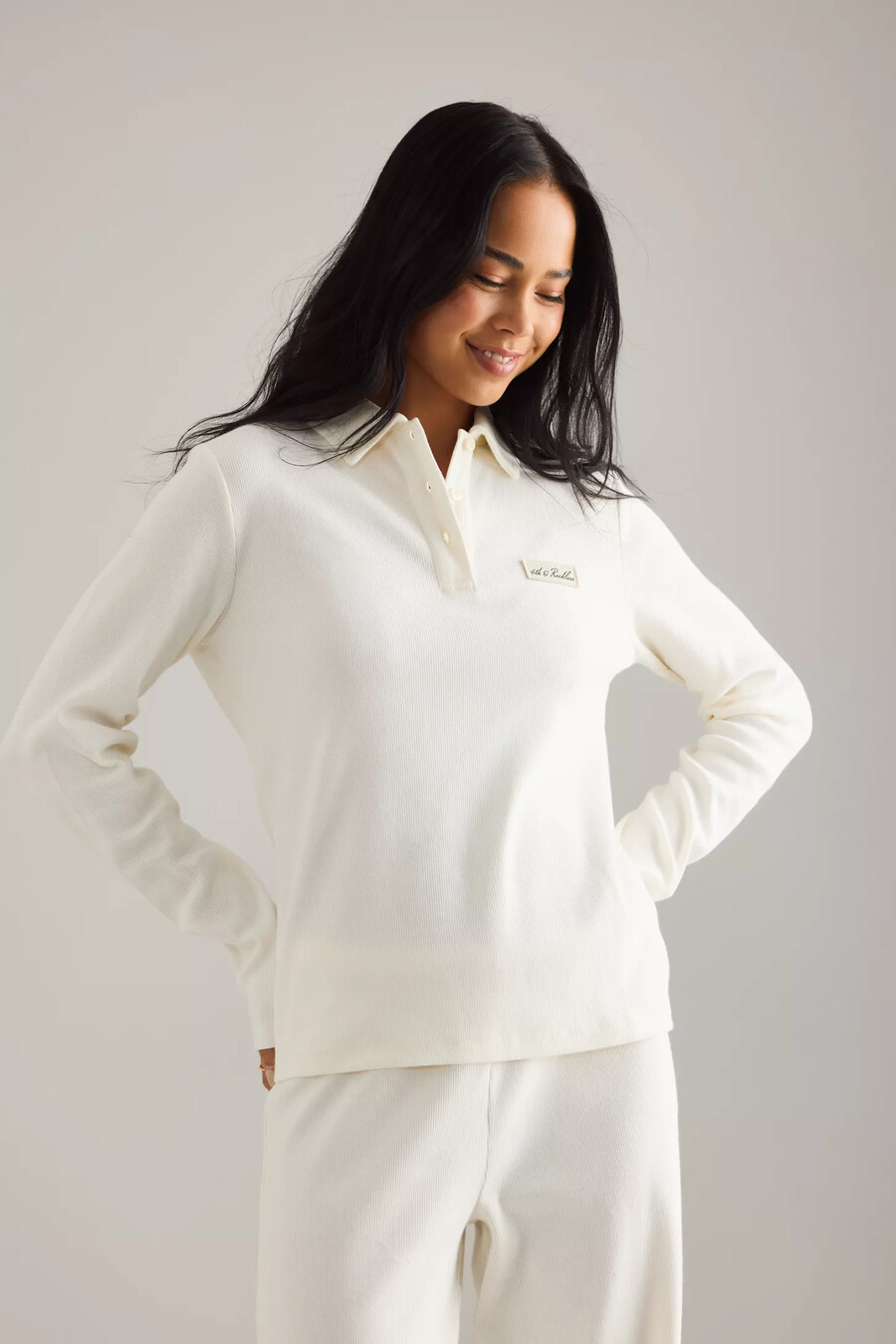 4th reckless liliana long-sleeve polo top