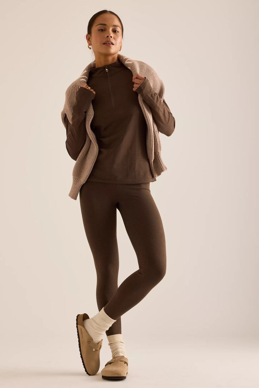 varley always half-zip base layer top