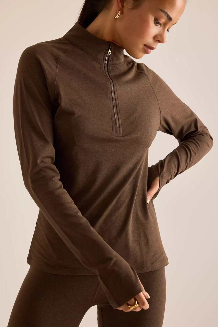 varley always half-zip base layer top