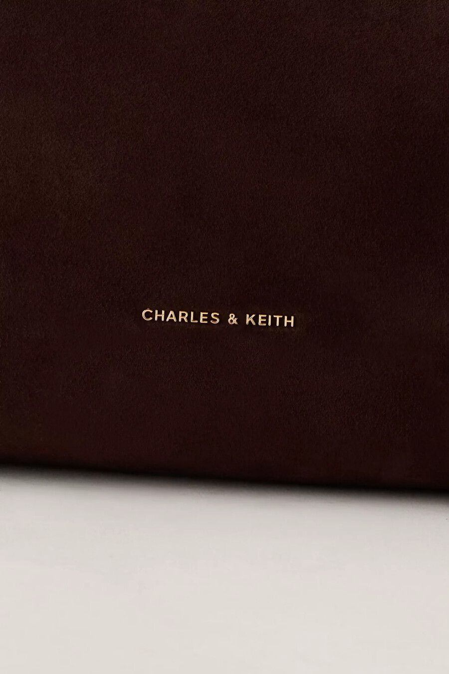 charles keith xl arlet recycled suede tote bag