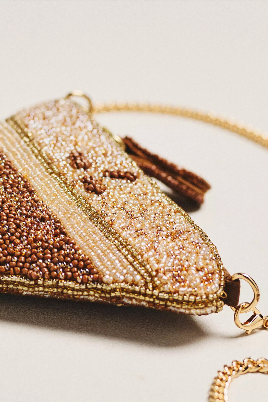 beaded icon crossbody bag