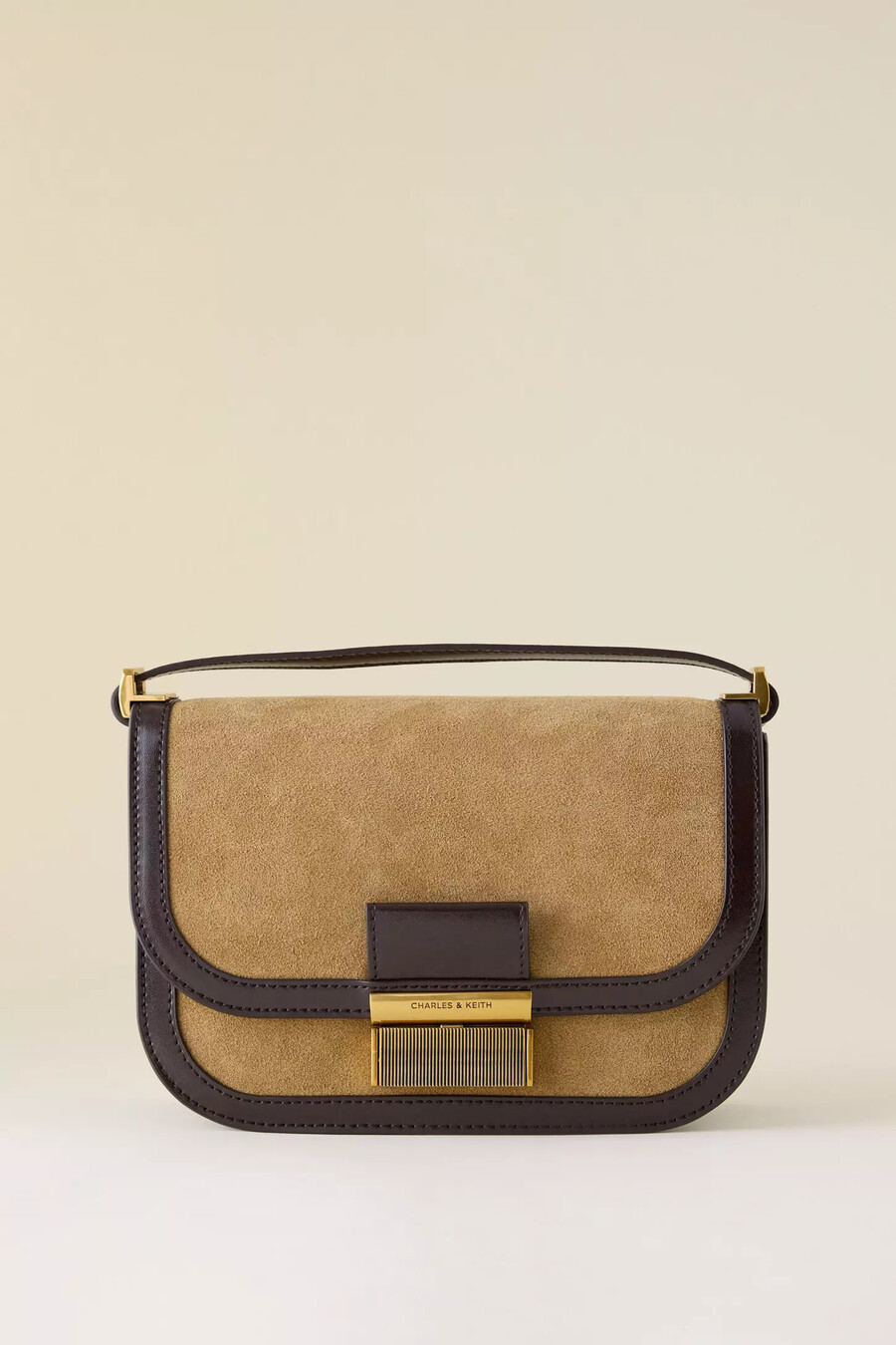 charles keith charlot recycled suede crossbody bag