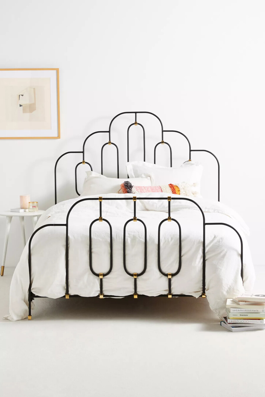 iron deco king size bed
