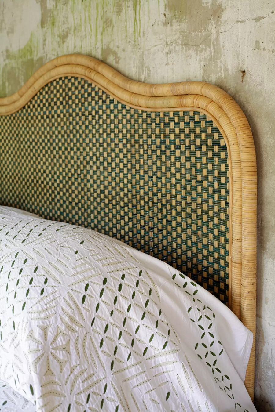birdie fortescue king rattan headboard