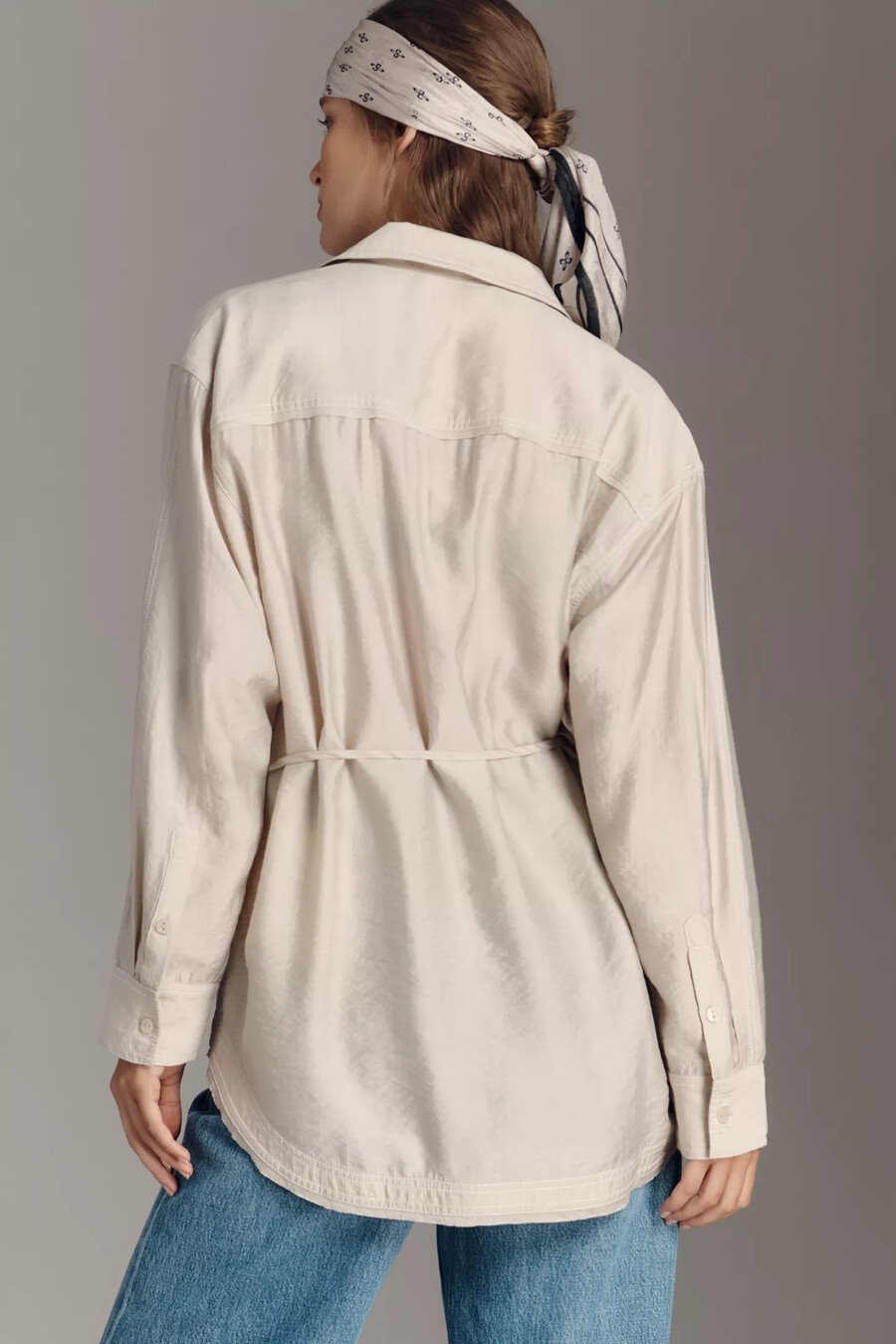pilcro wrapped v-neck blouse
