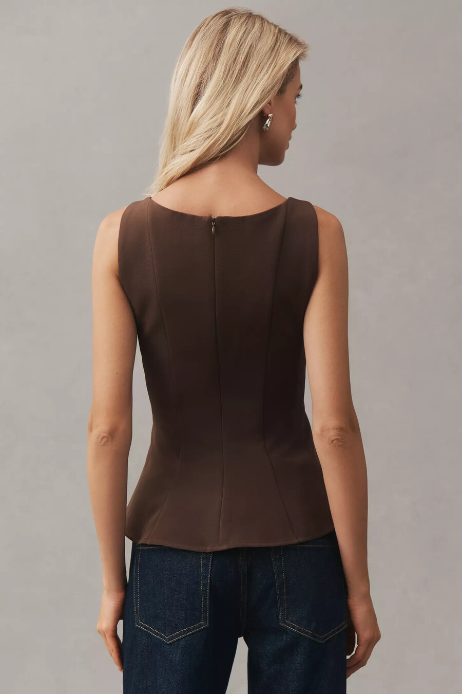 en elly sleeveless waisted top