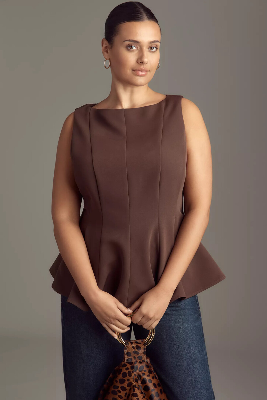 en elly sleeveless waisted top
