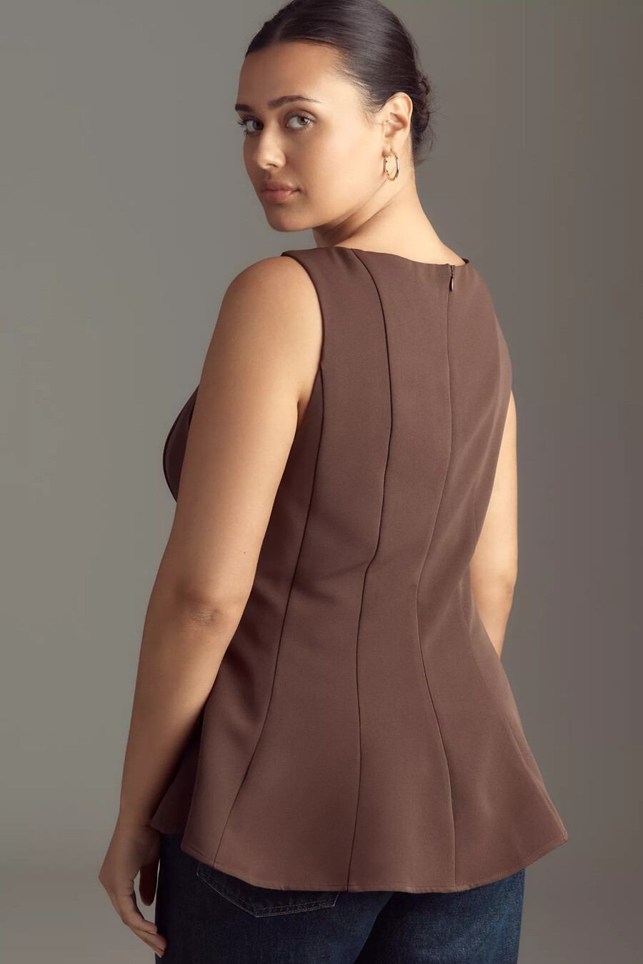 en elly sleeveless waisted top