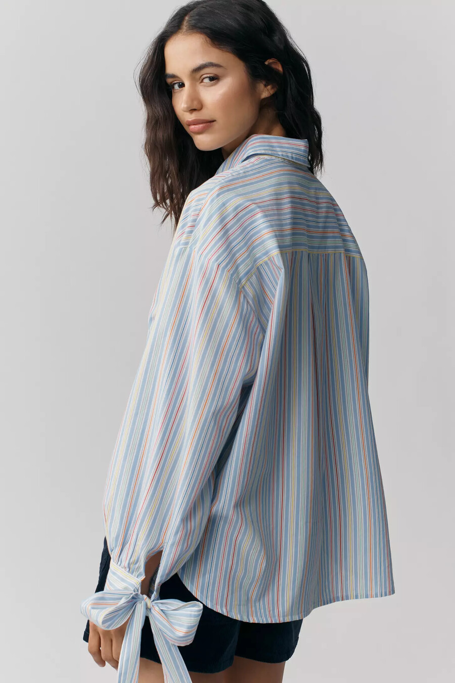 maeve buttondown bow-cuff shirt
