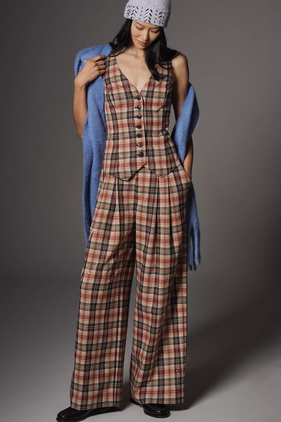 the halsey slim button-front vest