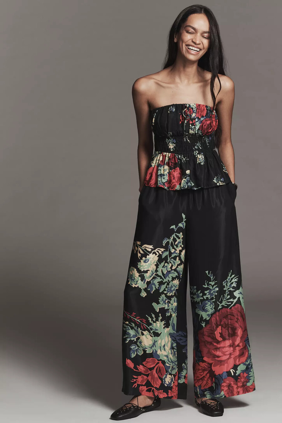 the somerset strapless silky blouse