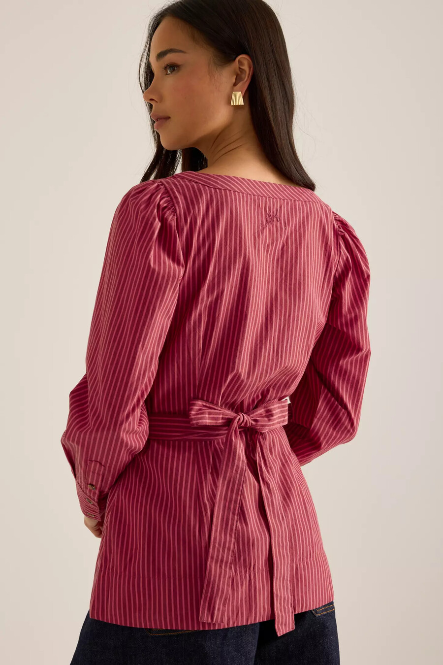 damson madder clare square-neck blouse