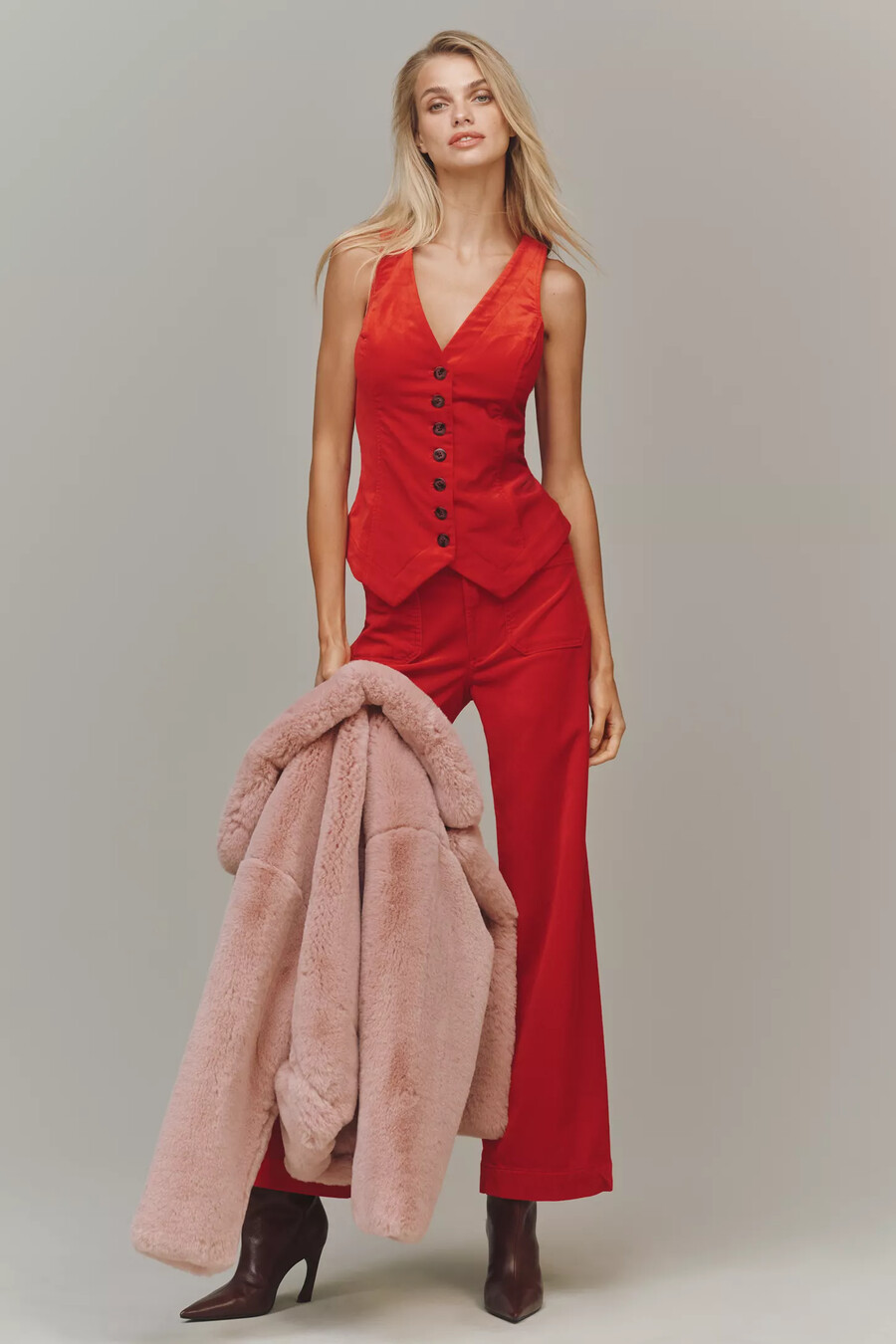 the halsey slim button-front vest