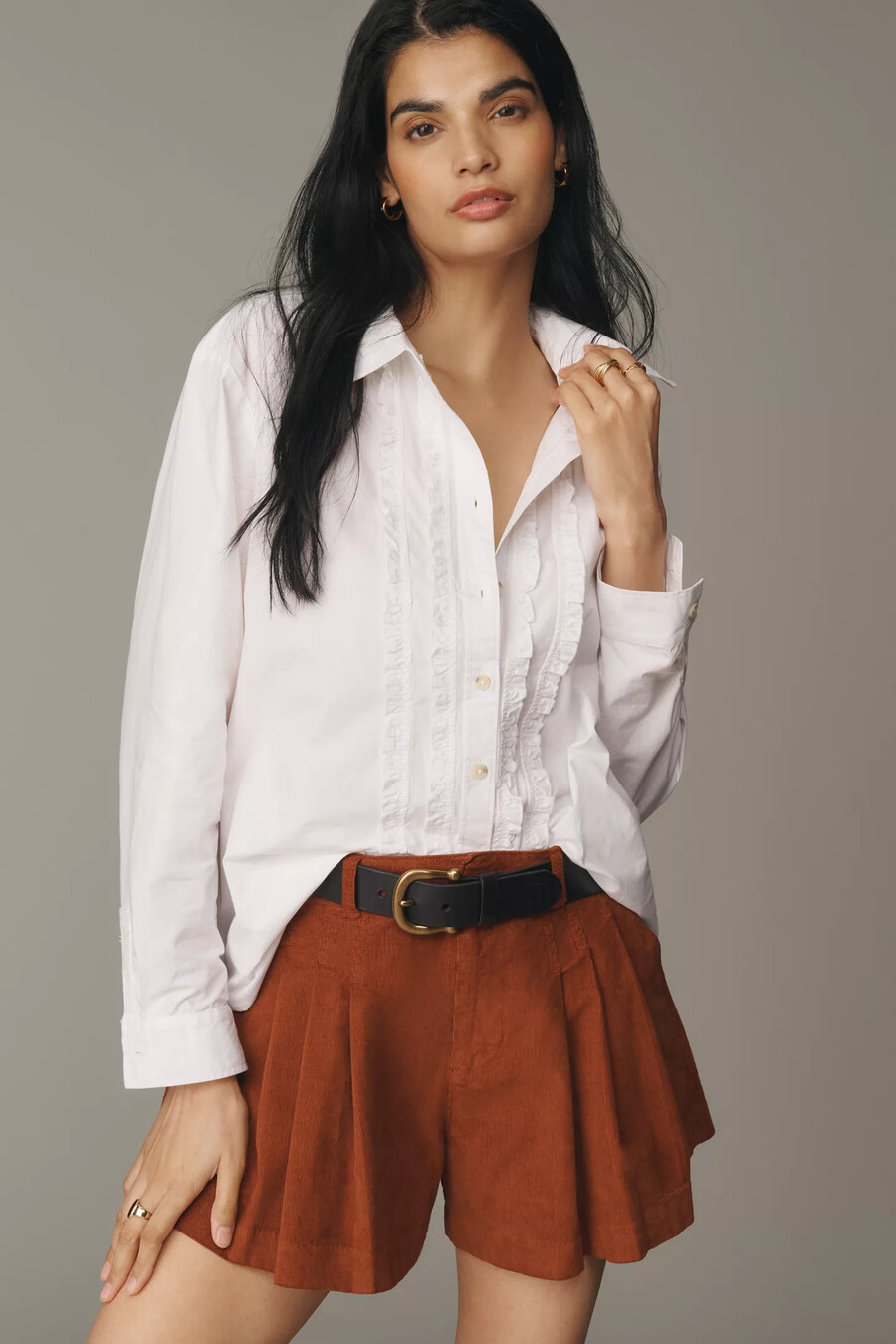 pilcro tuxedo buttondown shirt
