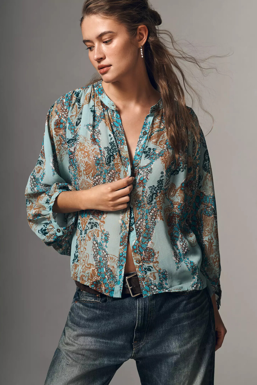 the sidney batwing blouse by pilcro shrunken edition