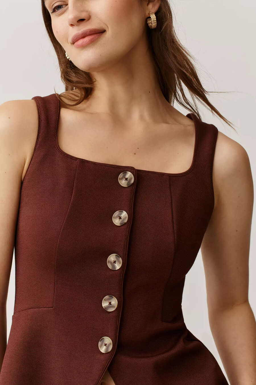 maeve structured longline vest