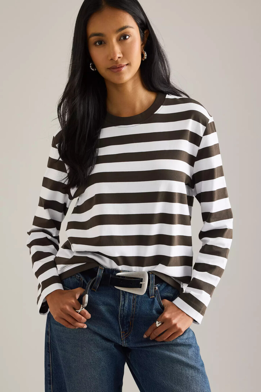 selected essential long-sleeve boxy t-shirt