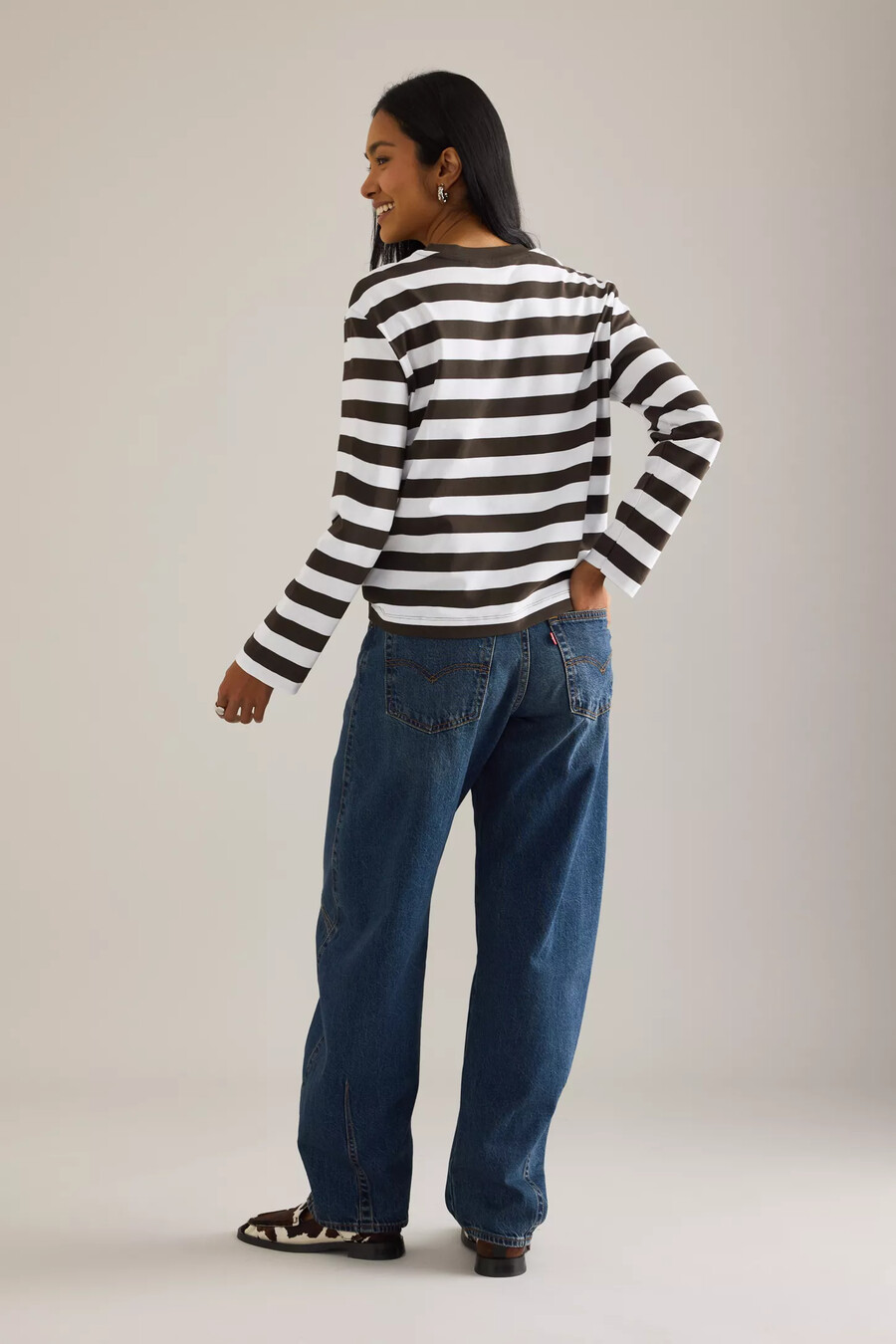selected essential long-sleeve boxy t-shirt