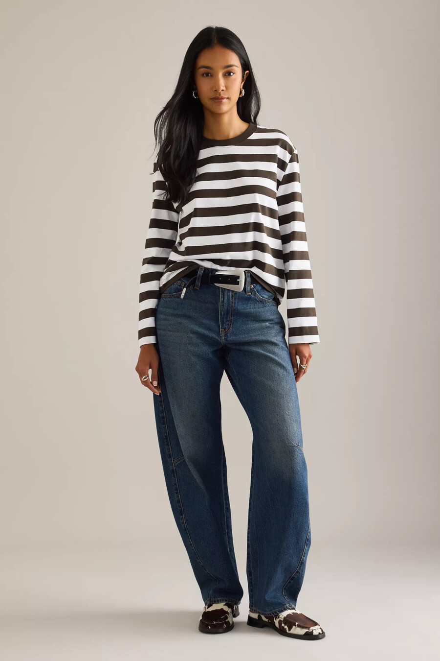 selected essential long-sleeve boxy t-shirt