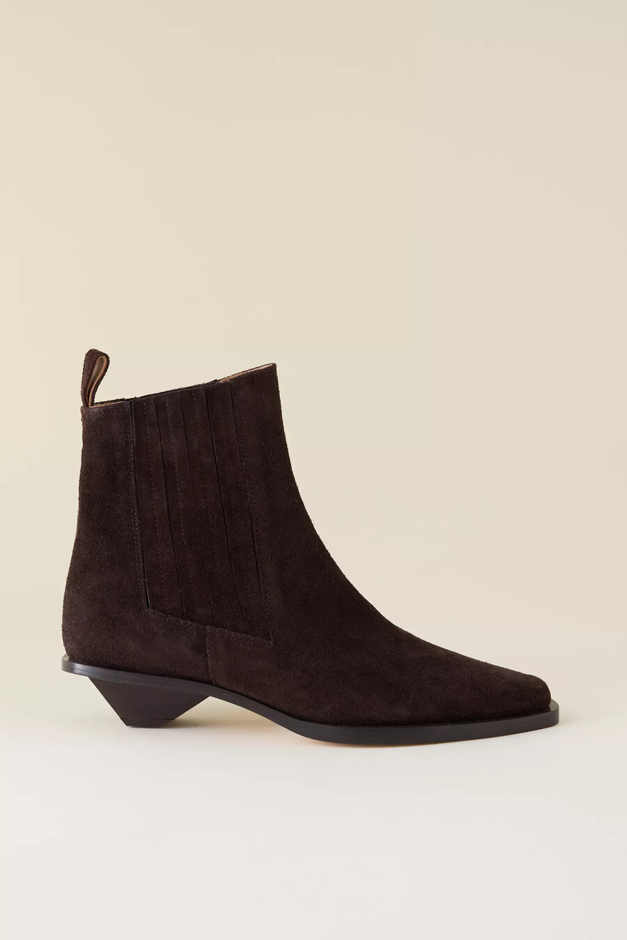flattered indigo suede boots
