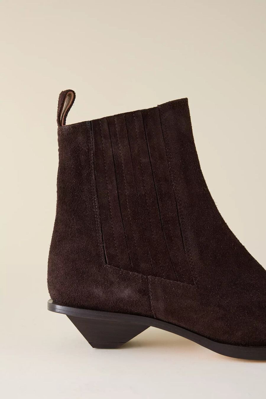 flattered indigo suede boots