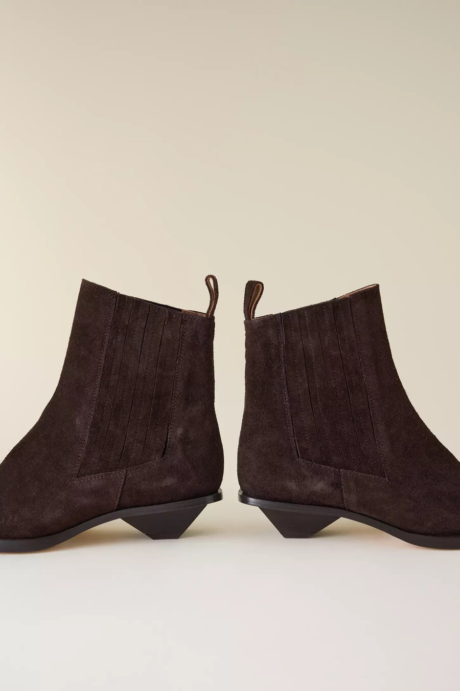 flattered indigo suede boots