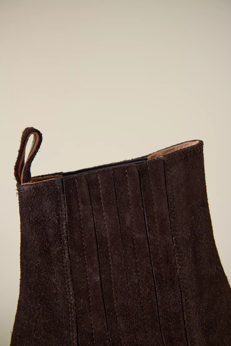 flattered indigo suede boots