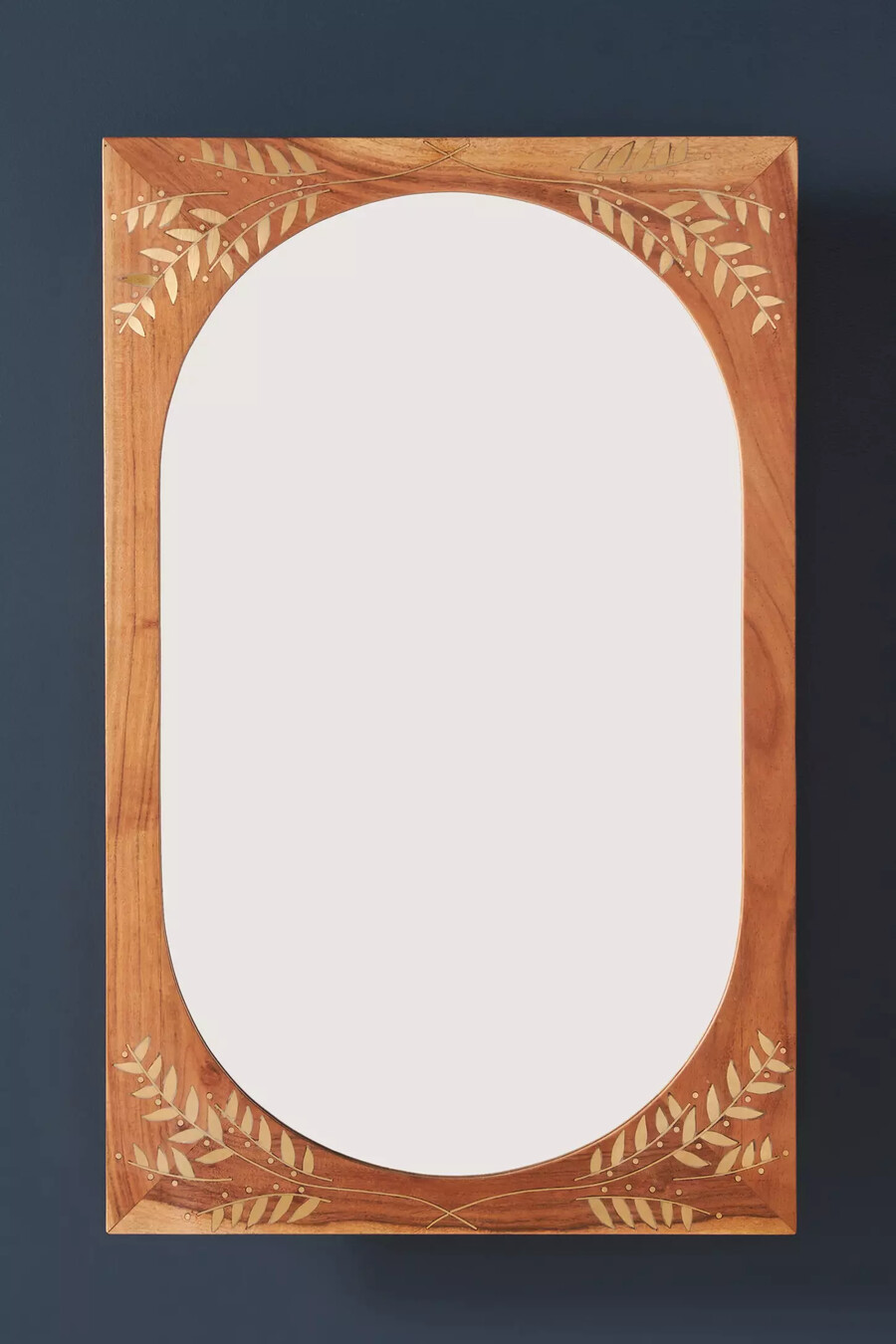 marta acacia wood mirrored bathroom wall cabinet