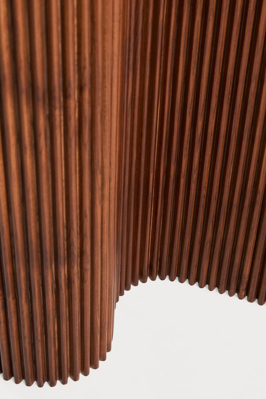 scout burl wood fluted console table