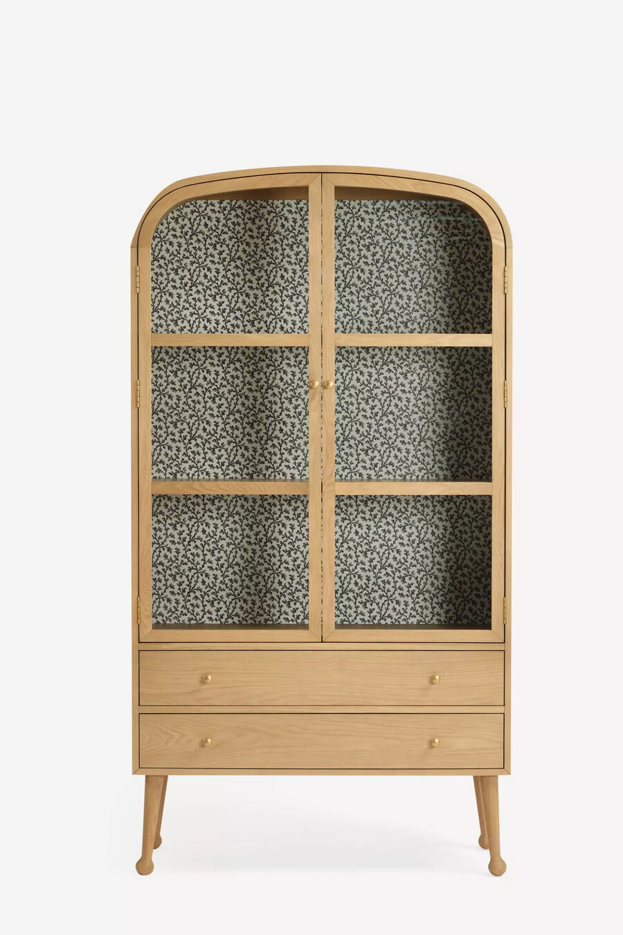 moretti oak curio cabinet