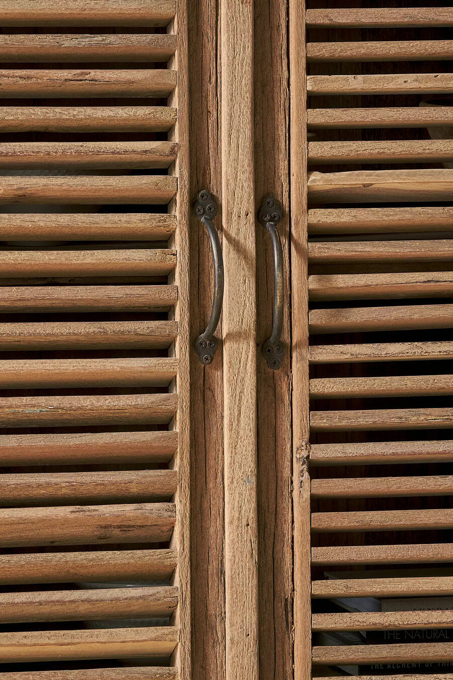 nkuku ibo reclaimed wooden slatted cabinet
