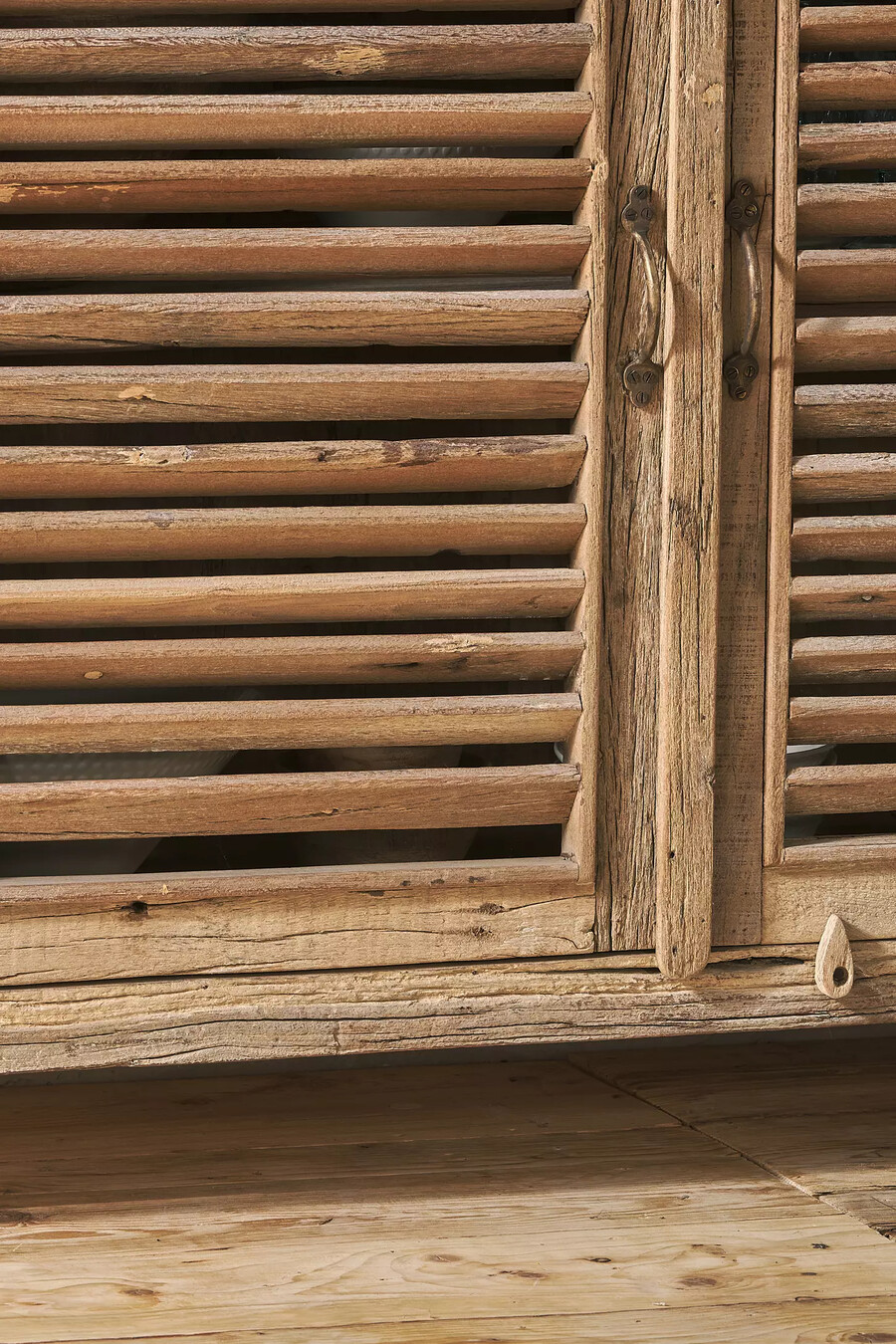 nkuku ibo reclaimed wooden slatted sideboard