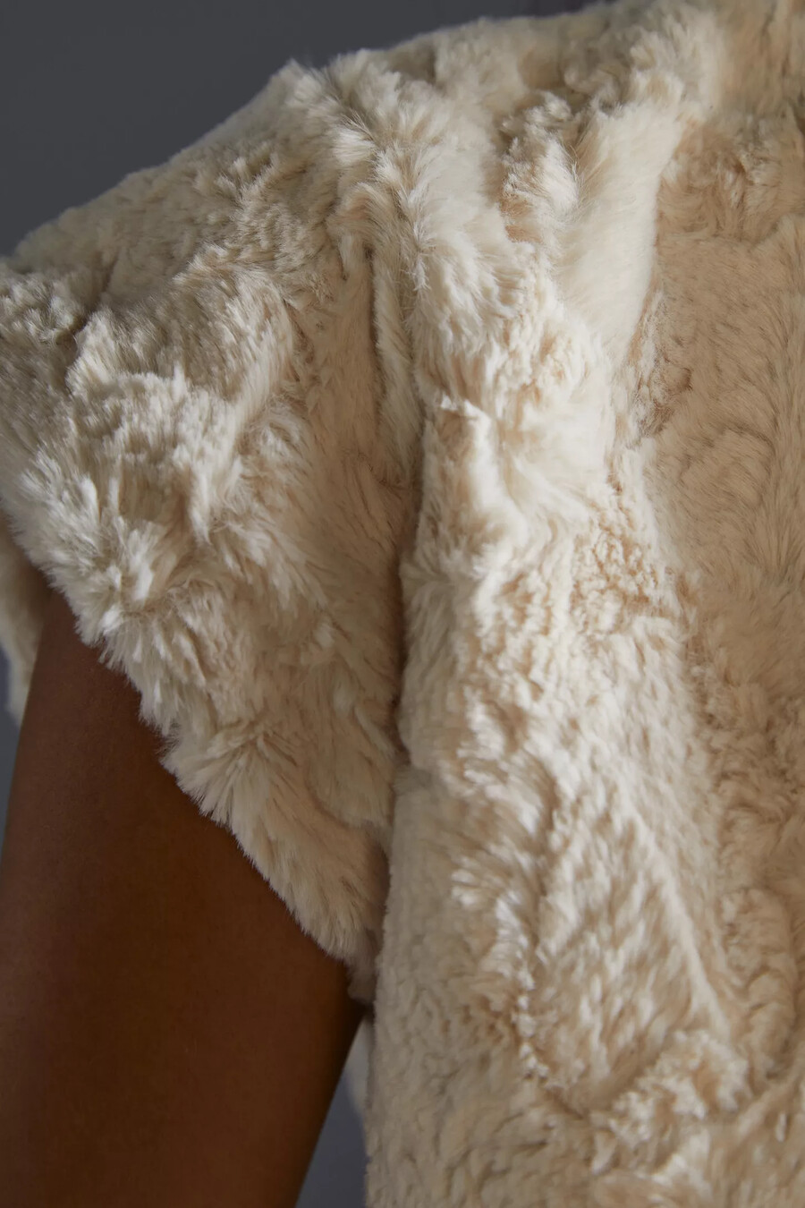 maeve faux fur t-shirt