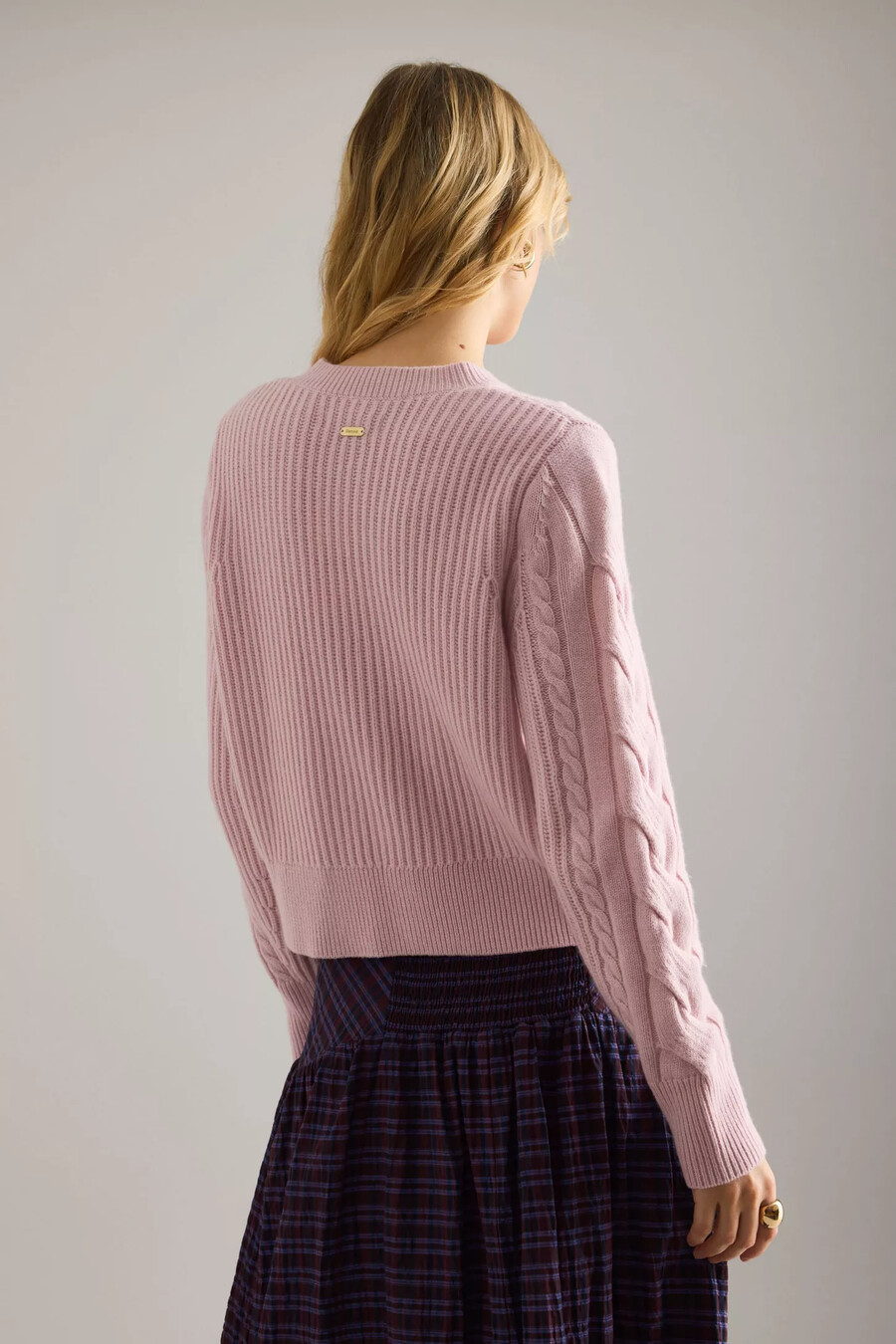 barbour elina wool-cashmere cable-knit cardigan