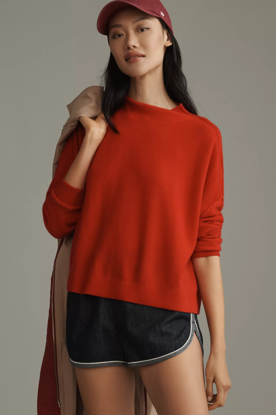 alani cashmere mock neck jumper pullover