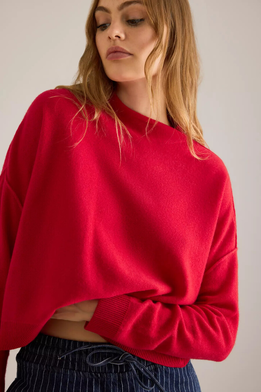 alani cashmere mock neck jumper pullover