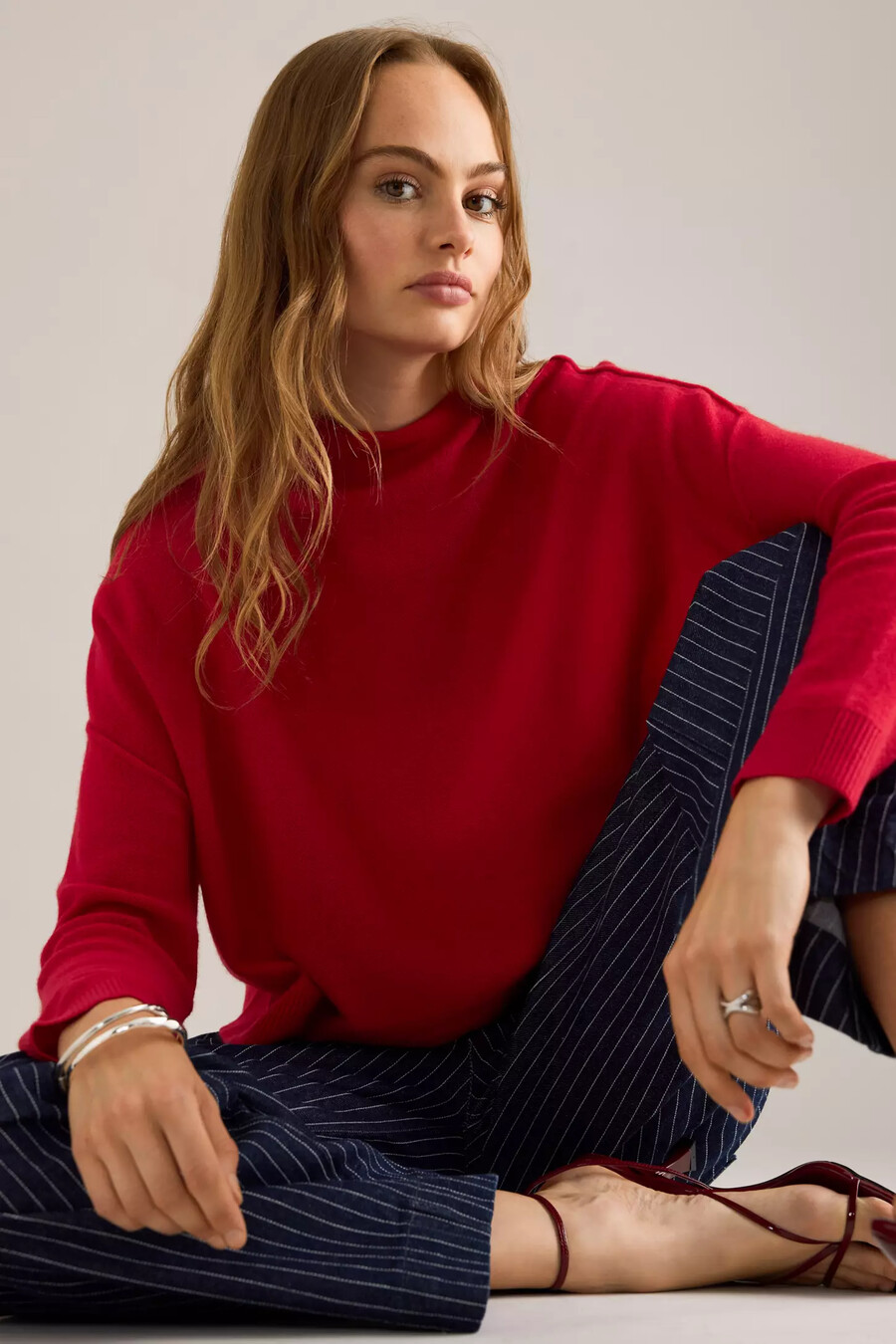 alani cashmere mock neck jumper pullover