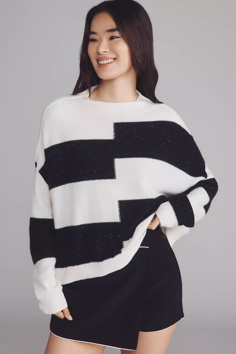 alani cashmere mock neck jumper pullover
