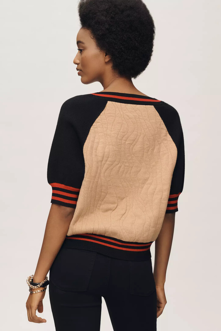 maeve sporty short-sleeve cardigan