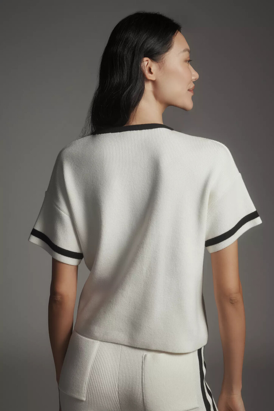 maeve crew-neck boxy knit t-shirt