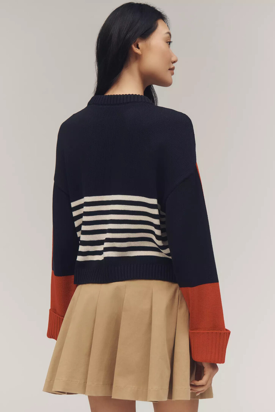maeve sporty crew-neck pullover jumper