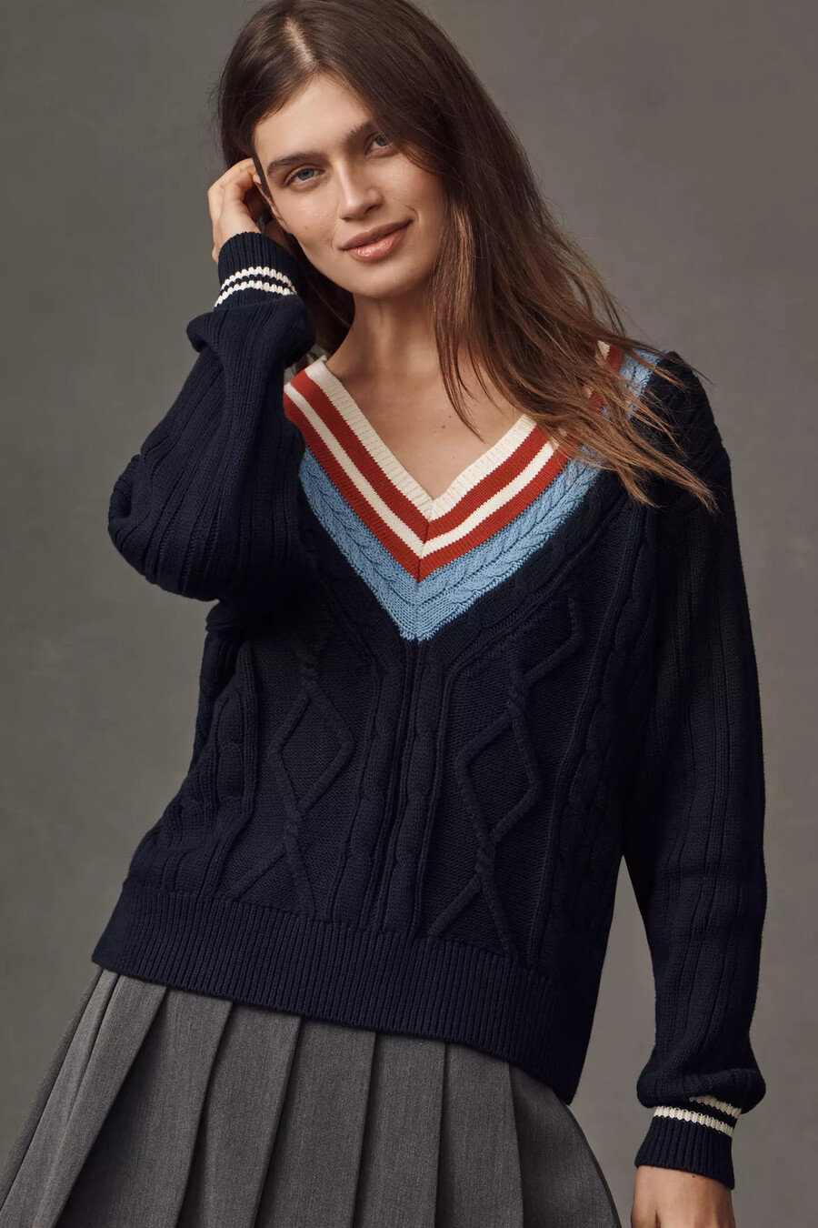 the upside x anthropologie josette v-neck jumper
