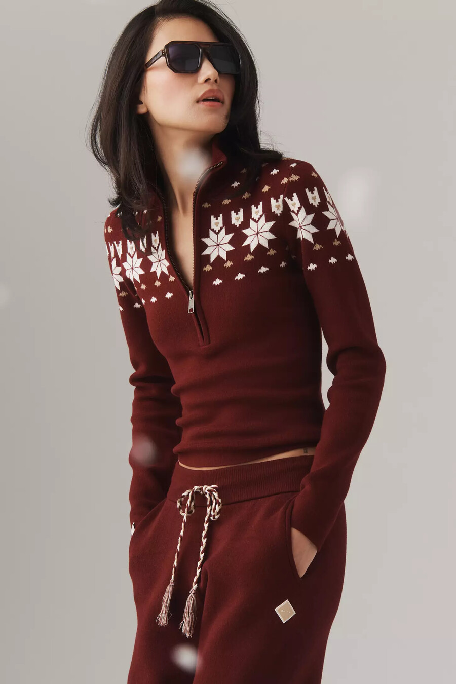 the upside blanche half-zip jumper