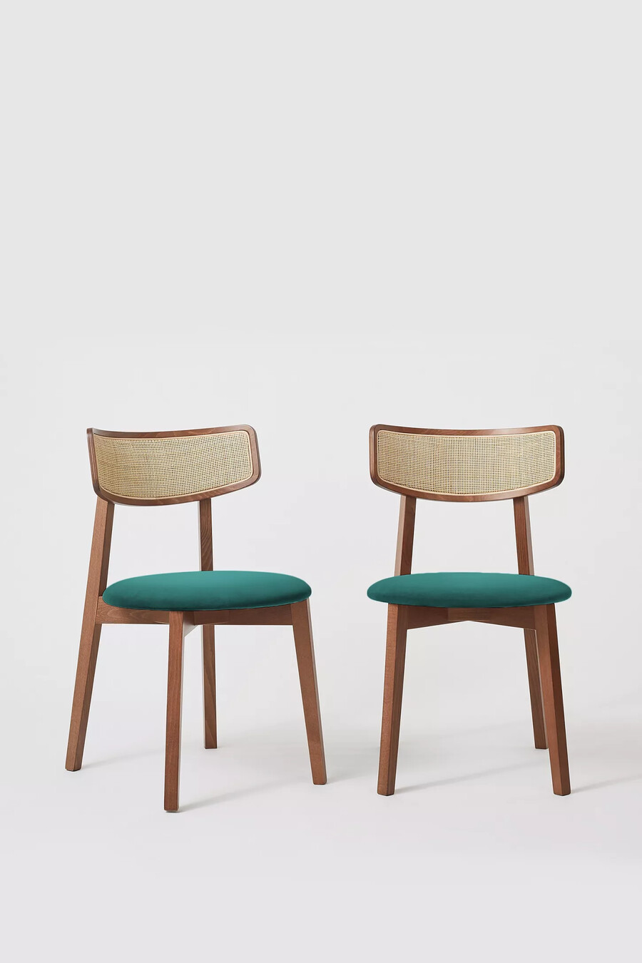 set of 2 annie cane chairs