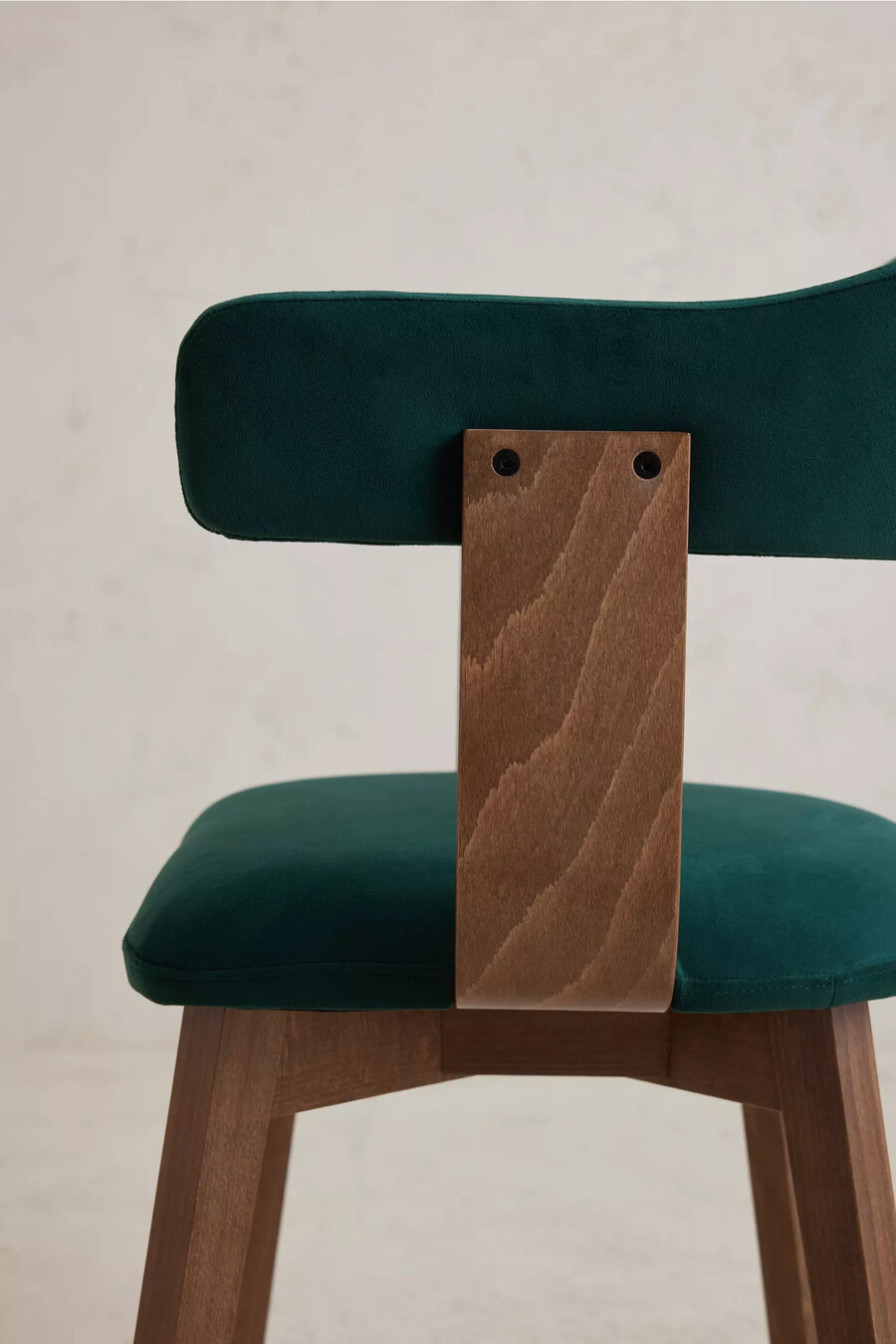 brooke velvet-upholstered beech wood swivel dining chair