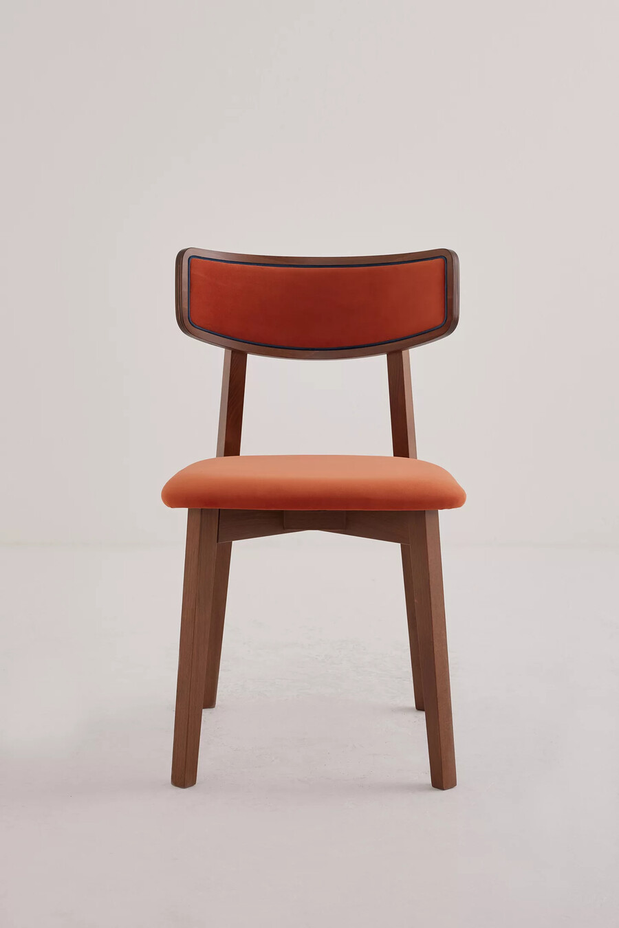 amy velvet-upholstered beech wood dining chairs set of 2