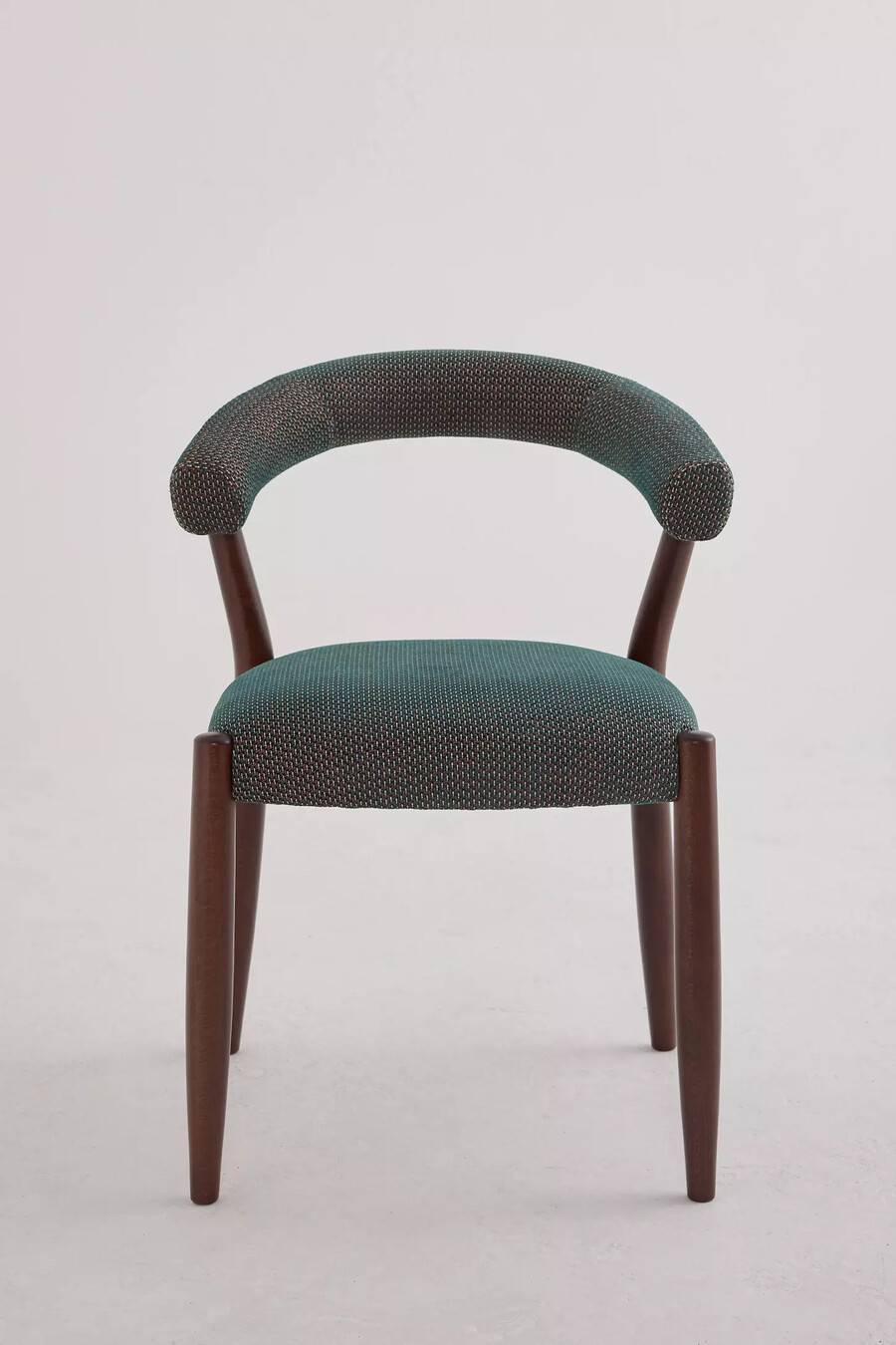 elsa orezza weave-upholstered beech wood dining chair
