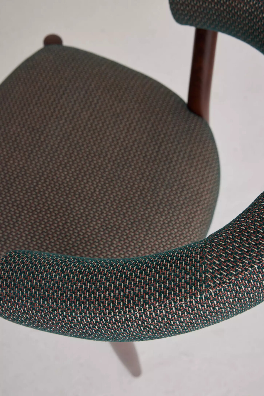 elsa orezza weave-upholstered beech wood dining chair
