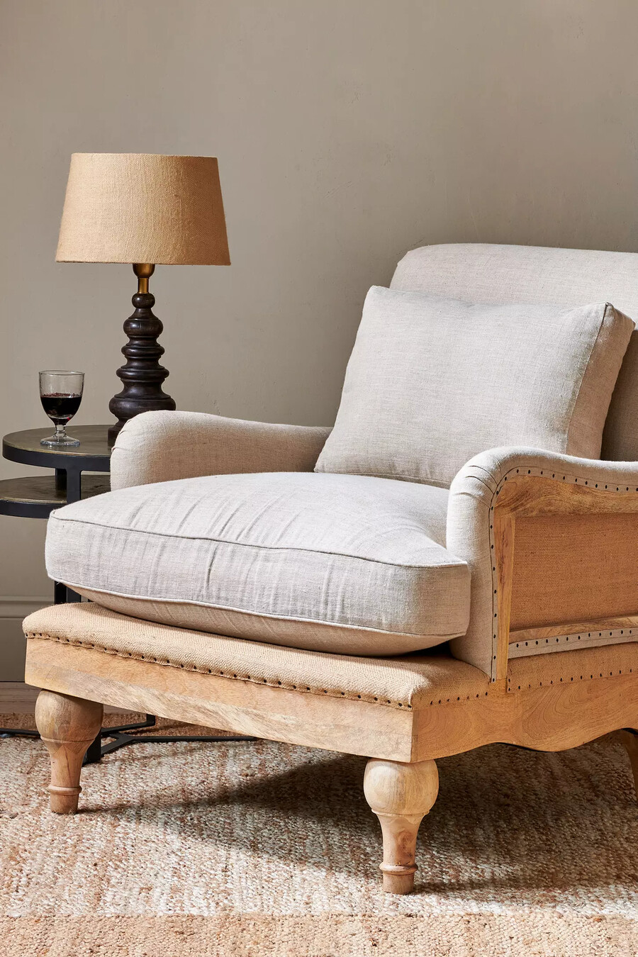nkuku abe linen armchair